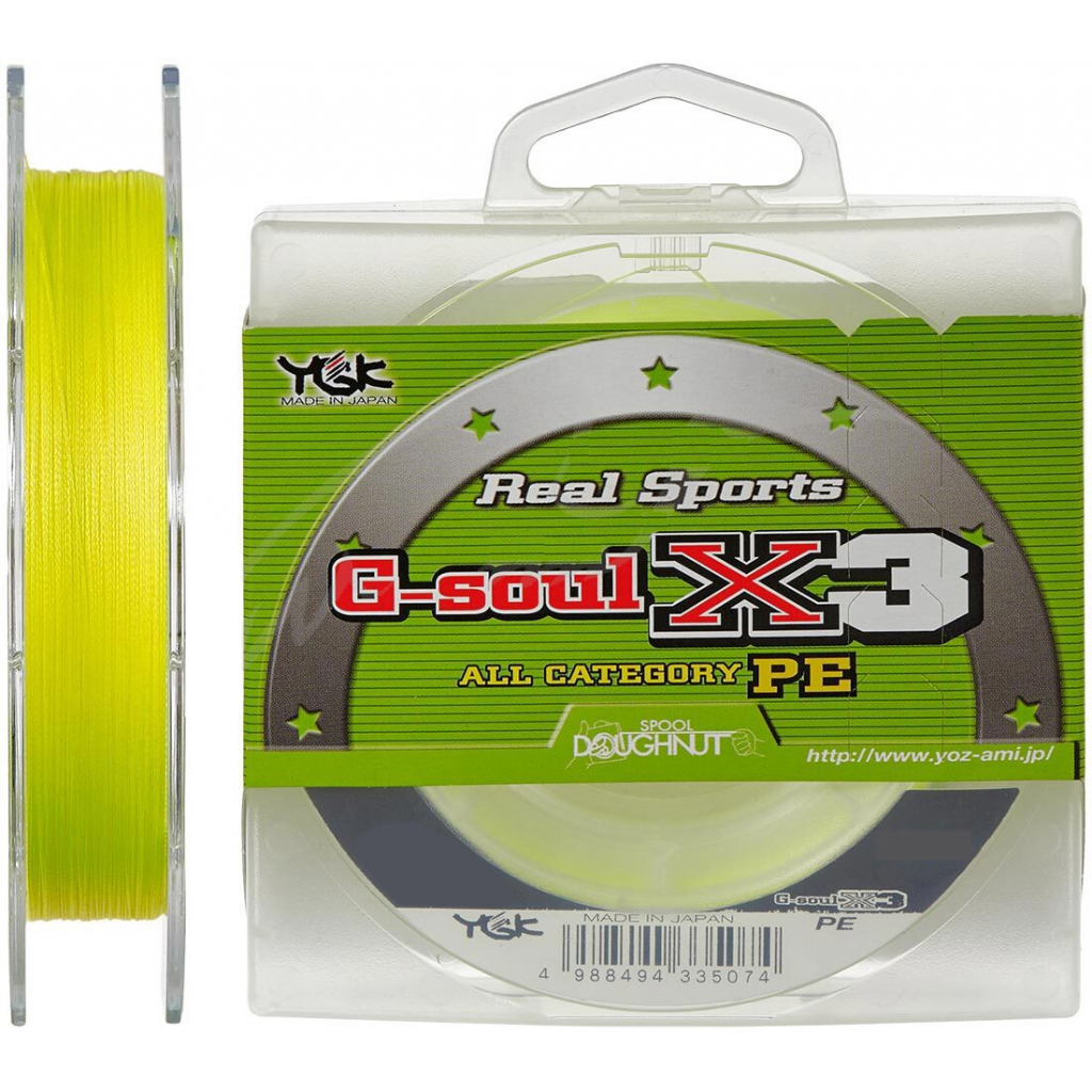 

Шнур YGK G-Soul X3 150m Yellow 1.2/0.185mm 20lb (5545.00.34)