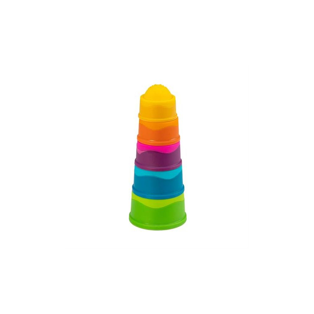

Развивающая игрушка Fat Brain Toys Пирамидка тактильная Чашки dimpl stack (F293ML)