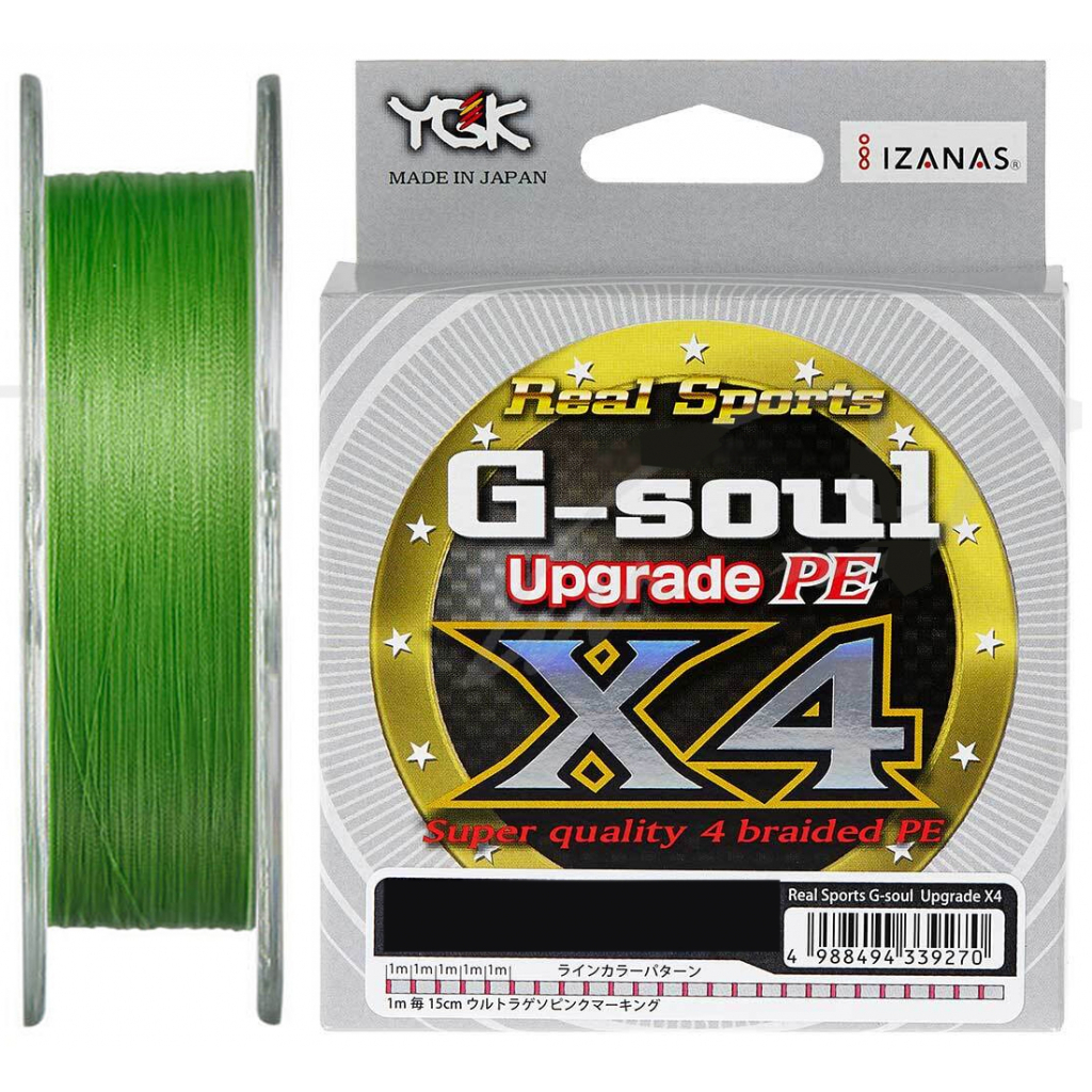 

Шнур YGK G-Soul X4 Upgrade 200m 0.3/6lb Light Green (5545.00.98)