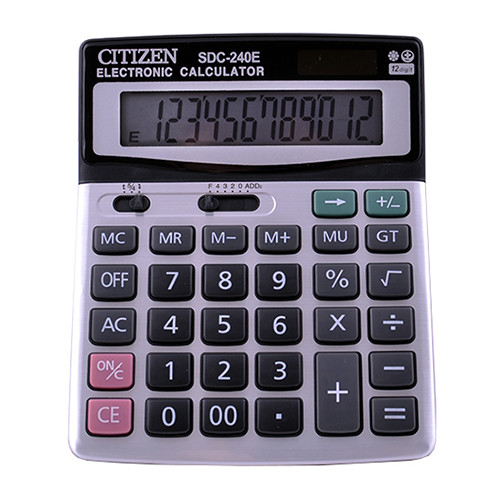 

Калькулятор CITIZEN 240, двойное питание. 31934