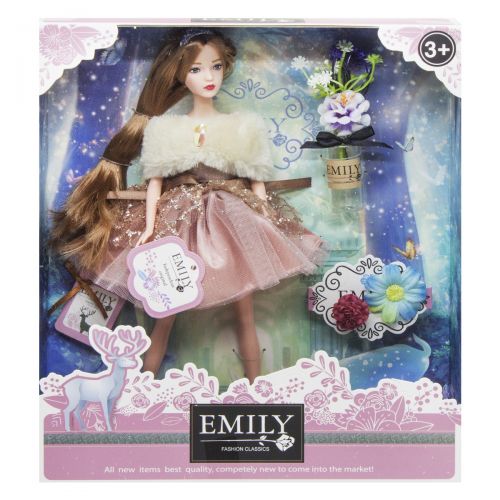 

Кукла "Emily Fashion Classics", с цветами JIADIHONG. 38360