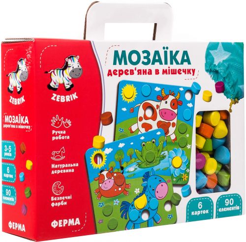 

Деревянная мозаика "Ферма" Vladi Toys. 39471