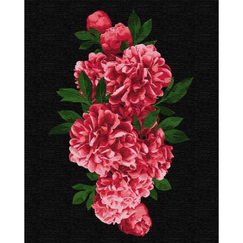 

Картина по номерам "Страстные пионы" Идейка. 35305