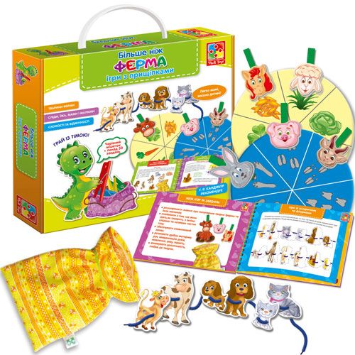 

Игры с прищепками "Больше чем ферма" (рус) Vladi Toys. 39771