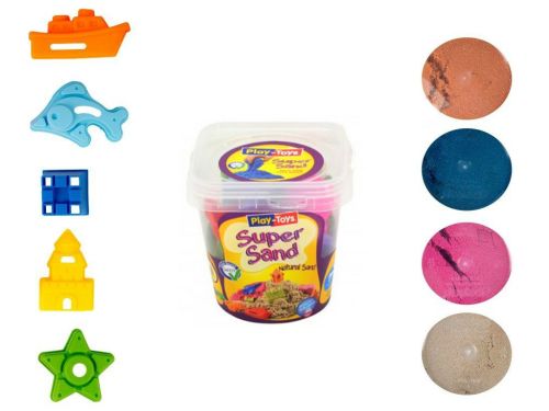 

Кинетический песок "Super Sand", с формочками PT Play Toys. 39434