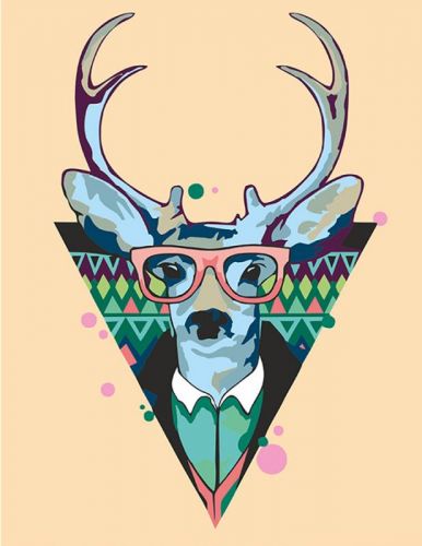 

Картина по номерам "Cool deer" JIADIHONG. 35057