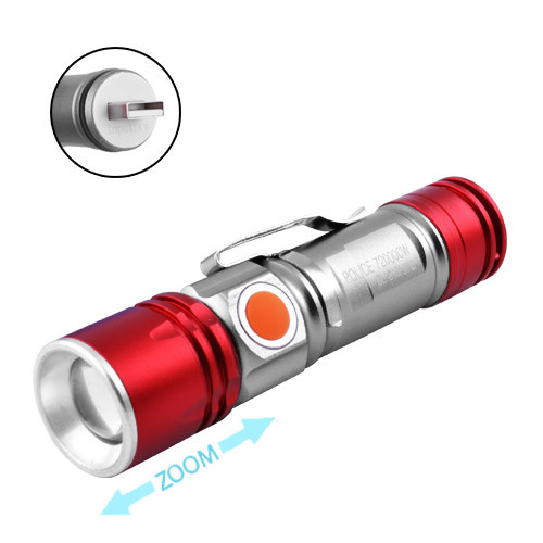 

Фонарь Police 818/517-XPE, ЗУ USB, встроенный аккумулятор, zoom, зажим. 32295