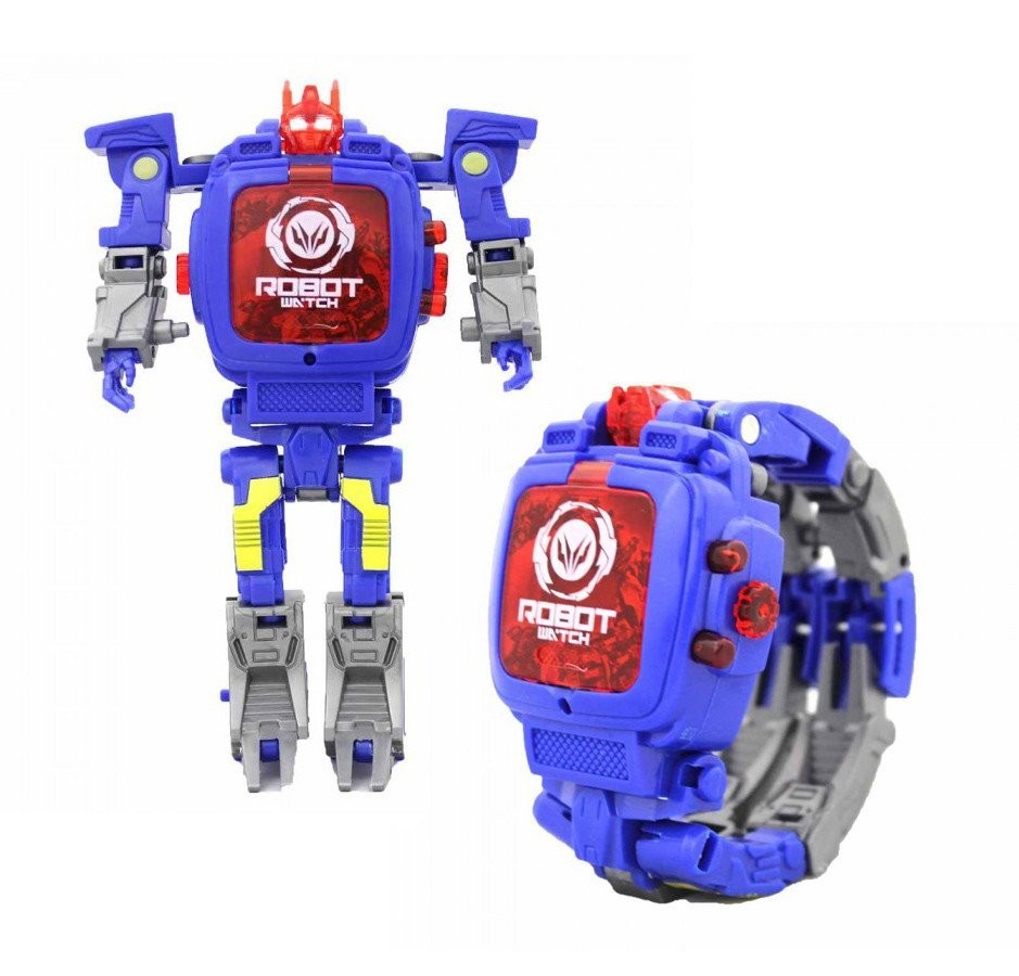 

Робот Трансформер Maya Toys превращается в часы 14 см синий