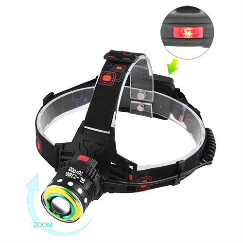 

Фонарь налобный Police T105-T6+COB, ЗУ 220V/12V, 2x18650, zoom, Box. 32563