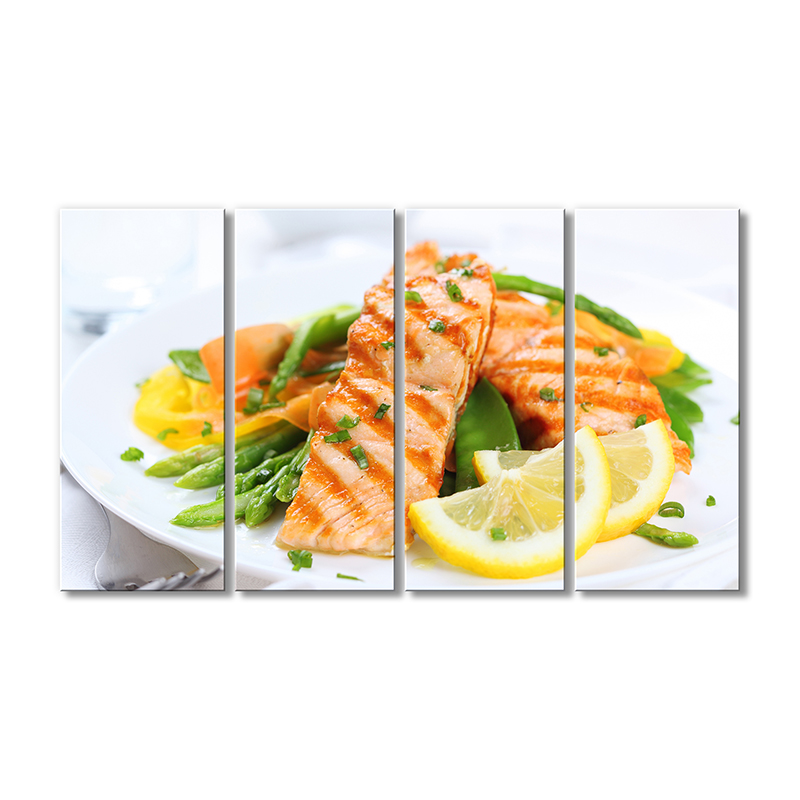 

Модульная картина Artel «Вкусное блюдо из красной рыбы» 4 модуля 60x90 см