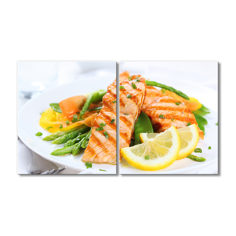 

Модульная картина Artel «Вкусное блюдо из красной рыбы» 2 модуля 60x90 см