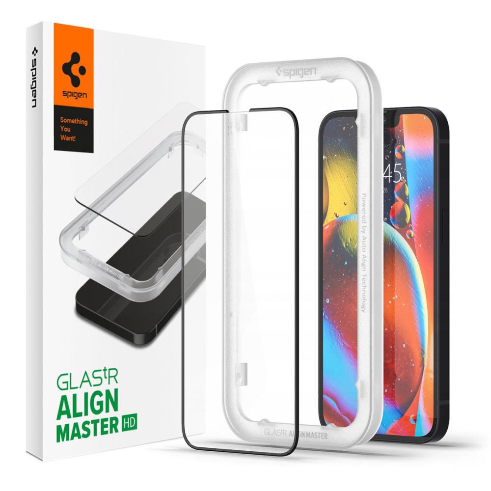 

Защитное стекло Spigen Glas.tR Align Master Full Cover для iPhone 13 Mini Black