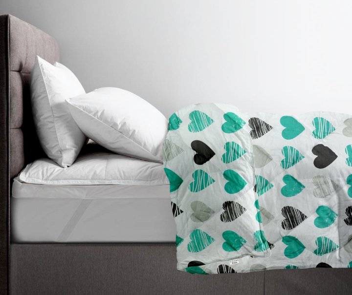 

Одеяло Cosas Sil Quilt Love 200х220 Grey Mint