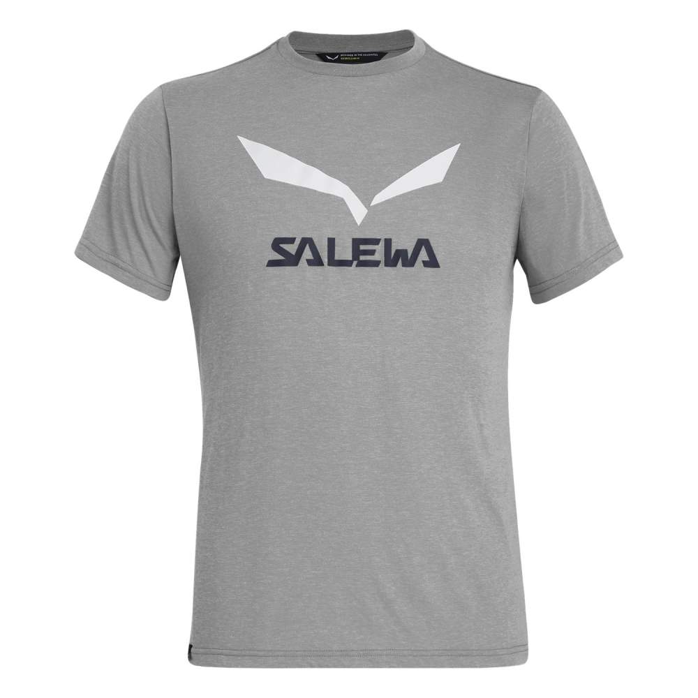 

Футболка Salewa Solidlogo Dri-Rel M S/S M Світло-сірий (013.002.9066)