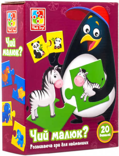 

Настольная игра «Чей малыш» пазл Vladi Toys От 3-х лет.