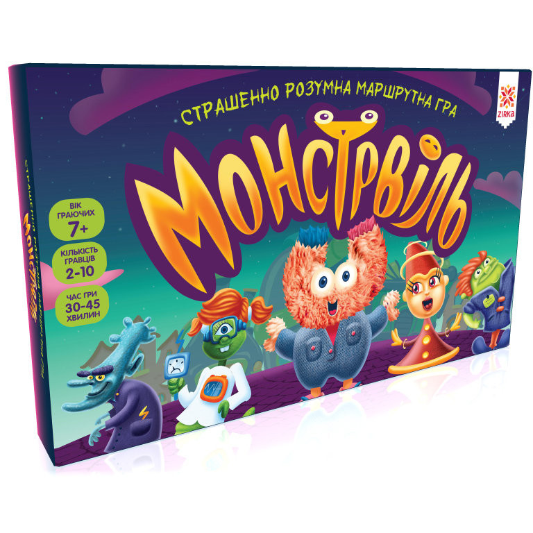 

Настольная игра "Монстрвиль" мир необычных героев (укр.) ZIRKA