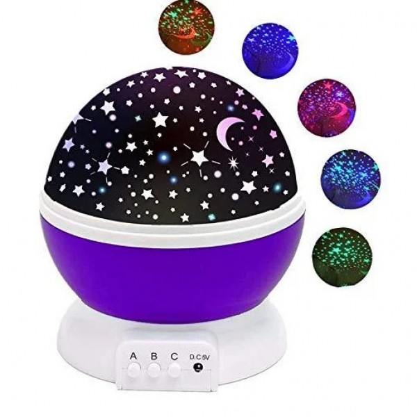 

Ночник проектор звездного неба вращающийся NEW Projection Lamp StarMaster Фиолетовый