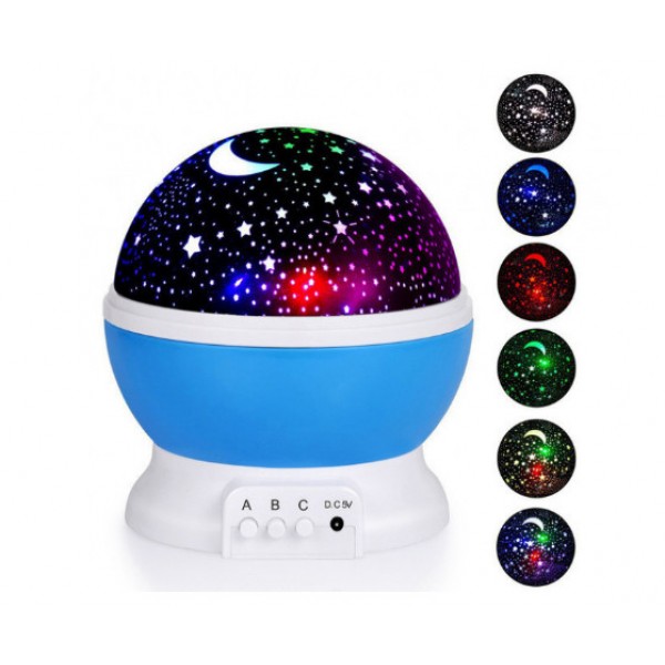 

Ночник проектор звездного неба вращающийся NEW Projection Lamp StarMaster Голубой