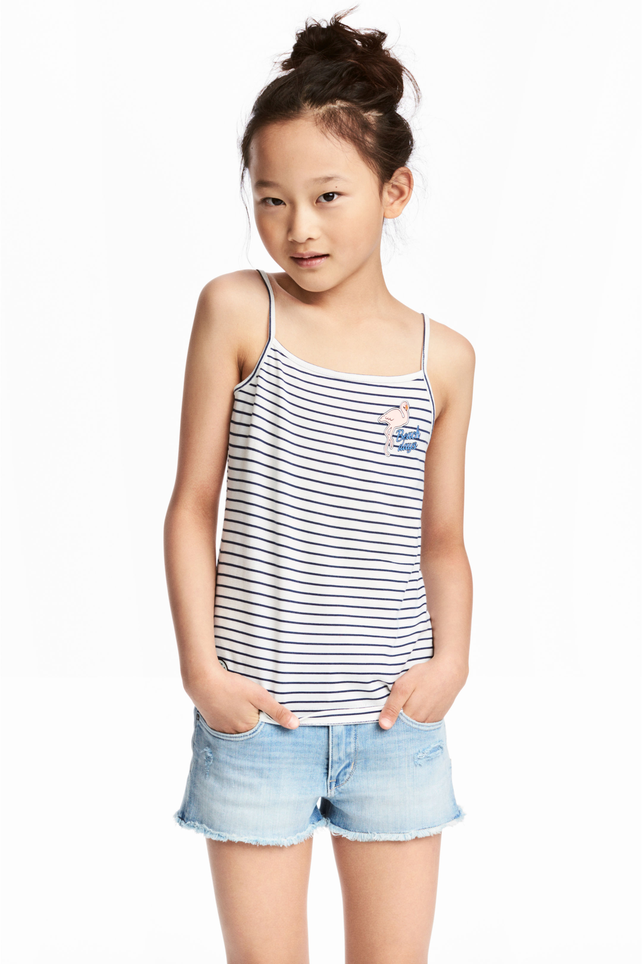 

Майка H&M 170см синий полоска 74948335