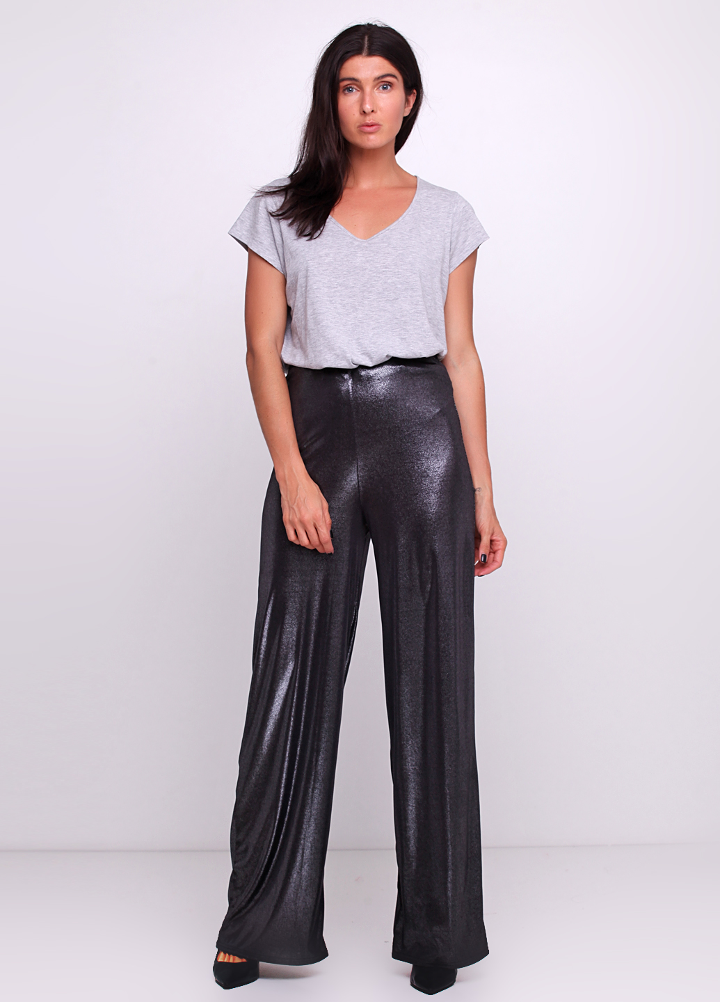 

Брюки boohoo 40 Темно-серый PV1104565_блестки_01