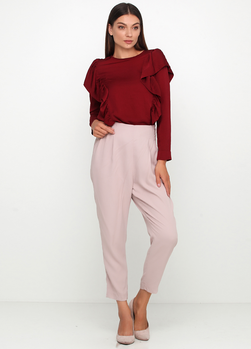 

Брюки H&M  Розовый 0484059_04, Брюки H&M 38 Розовый 0484059_04