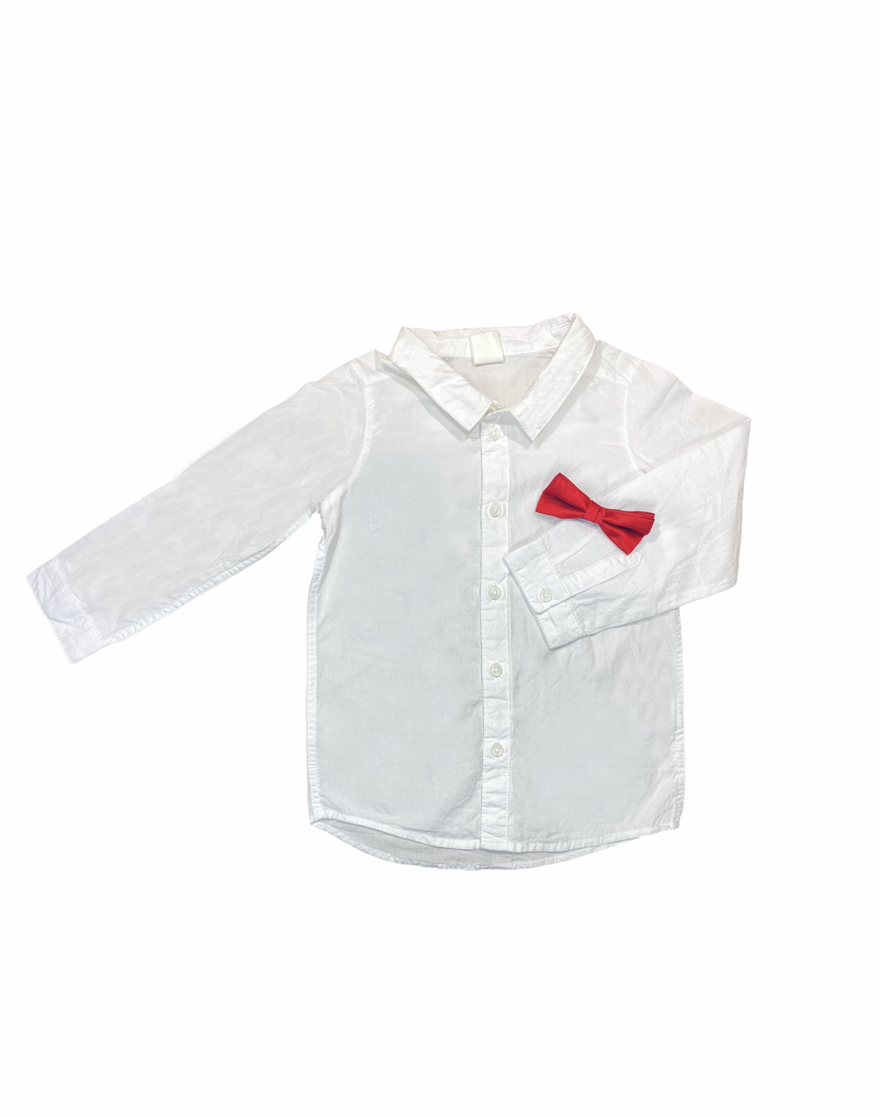 

Рубашка с галстуком H&M 98 Белый 0644082_бабочка