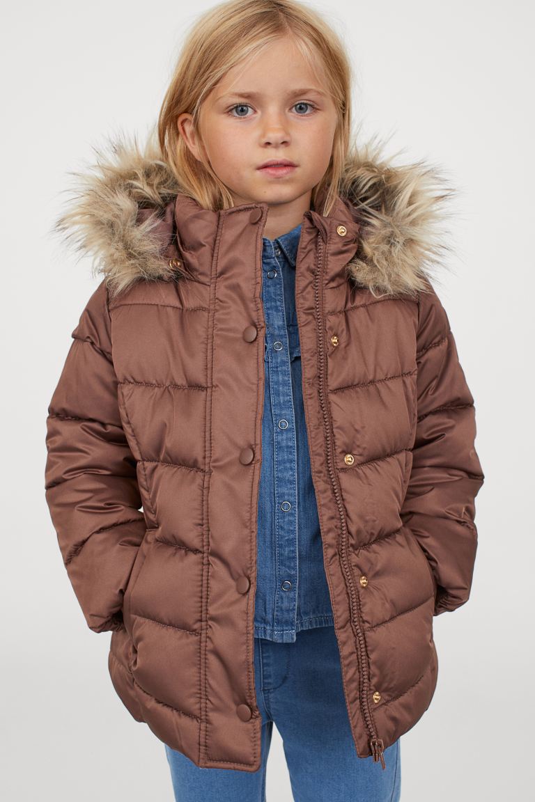 

Дутая куртка с капюшоном H&M 134/140 Коричневый (0869297003)