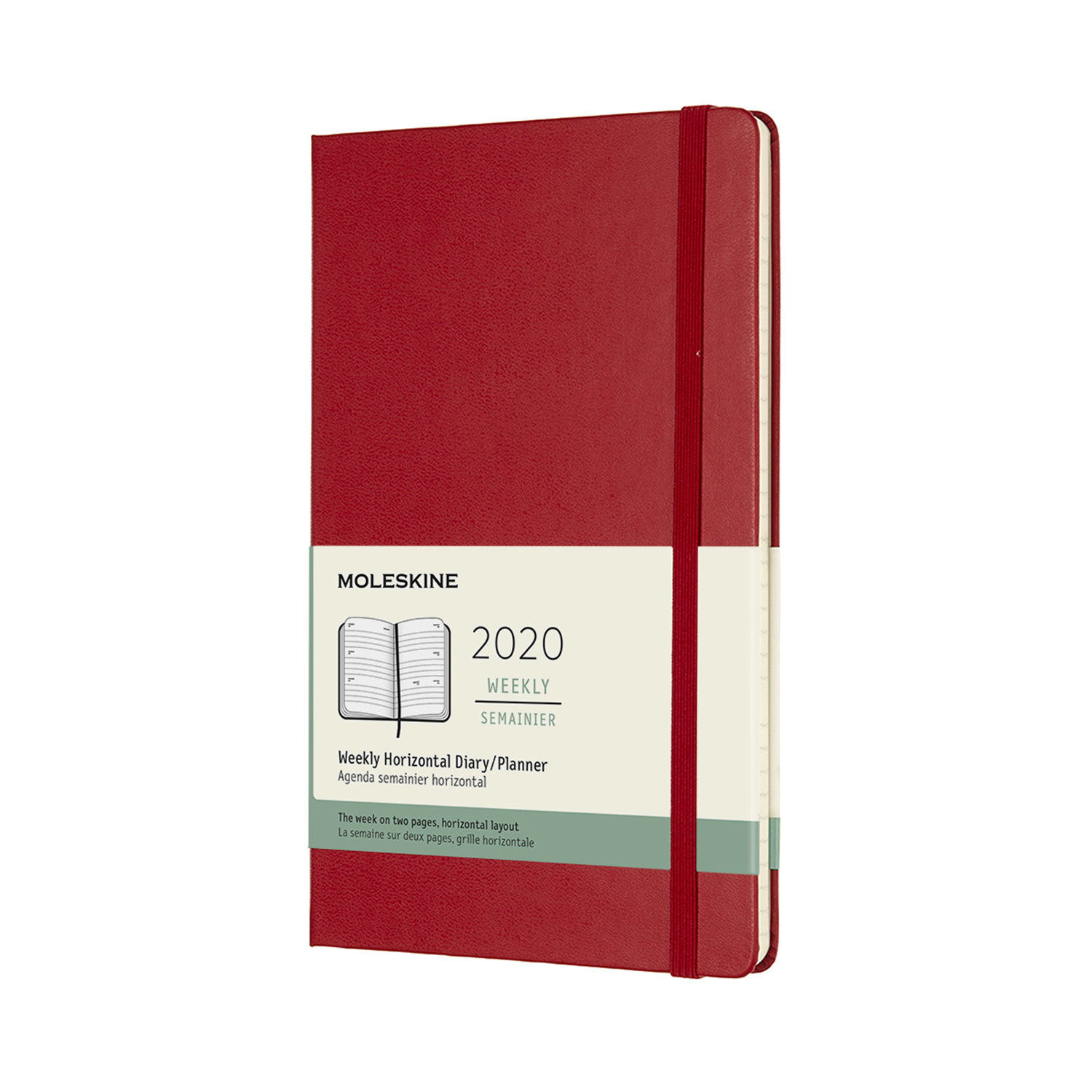 

Щотижневик Moleskine Горизонтальний 2020 середній / Червоний (8058647629292)