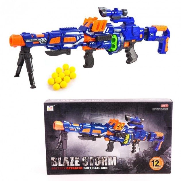 

Автомат бластер 82 см Blaze Storm с мягками пульками