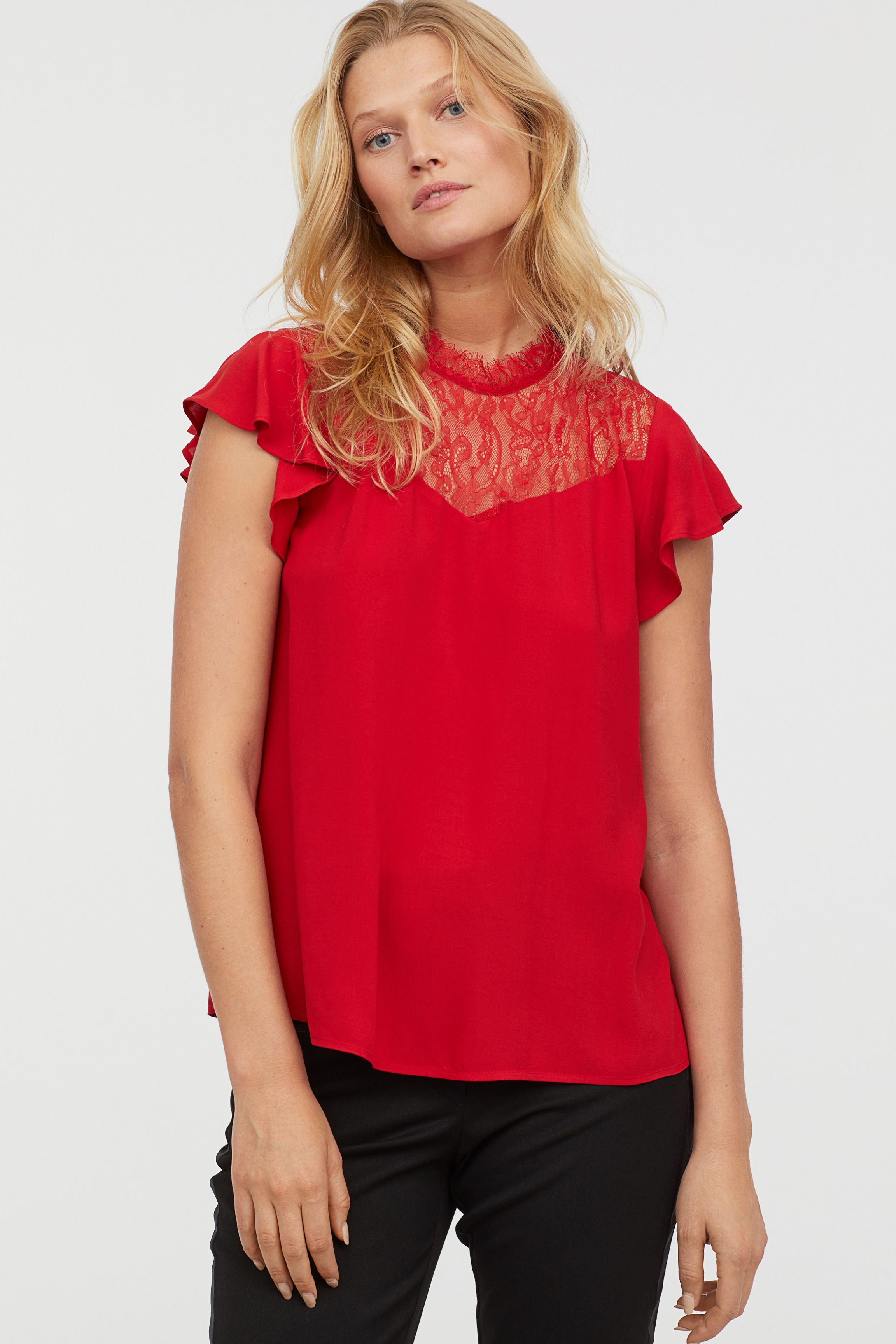 

Блуза H&M 0712425-03  красный, Блуза H&M 0712425-03 34 красный