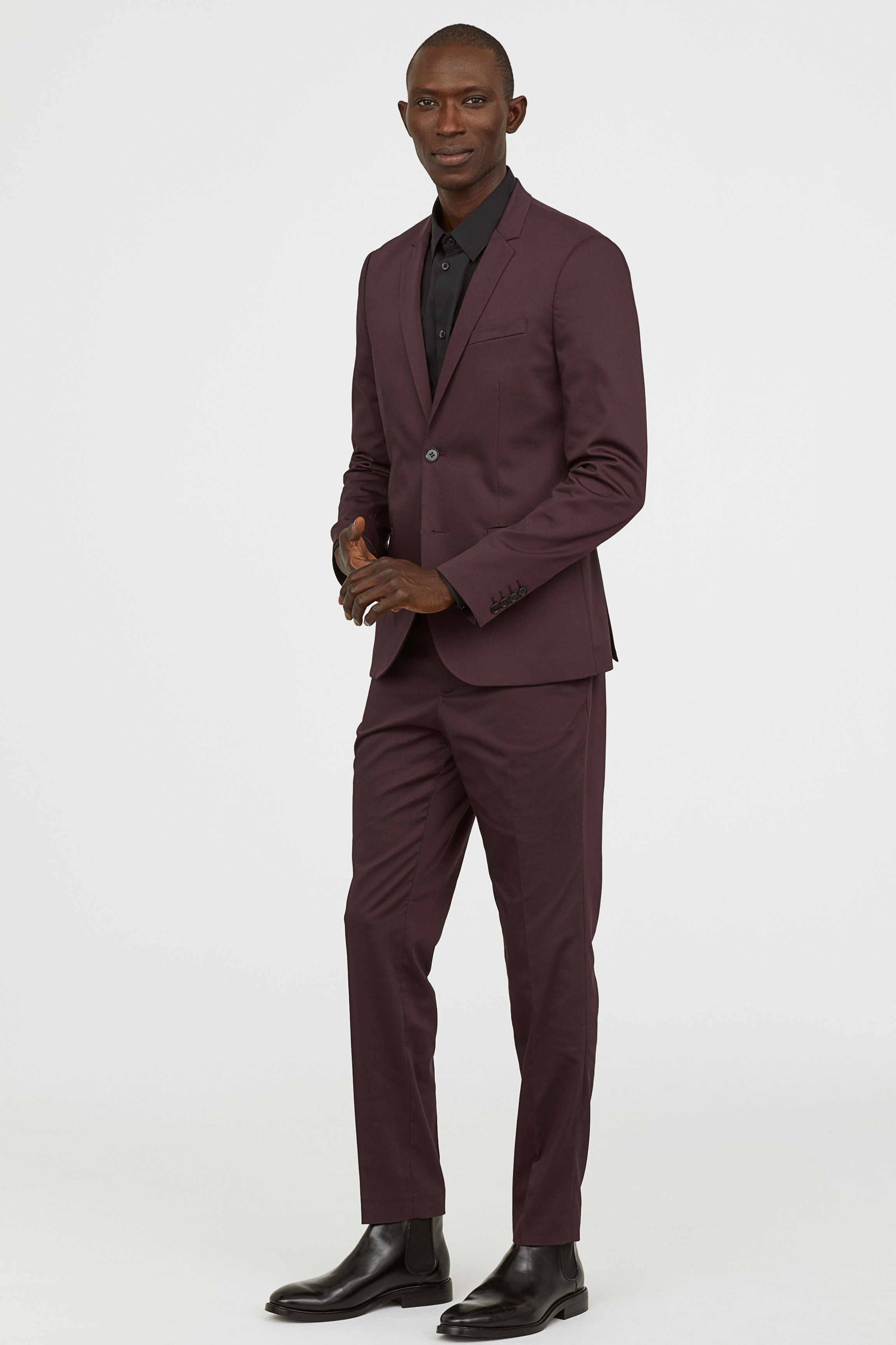 

Брюки H&M 0669727 52 бордовый