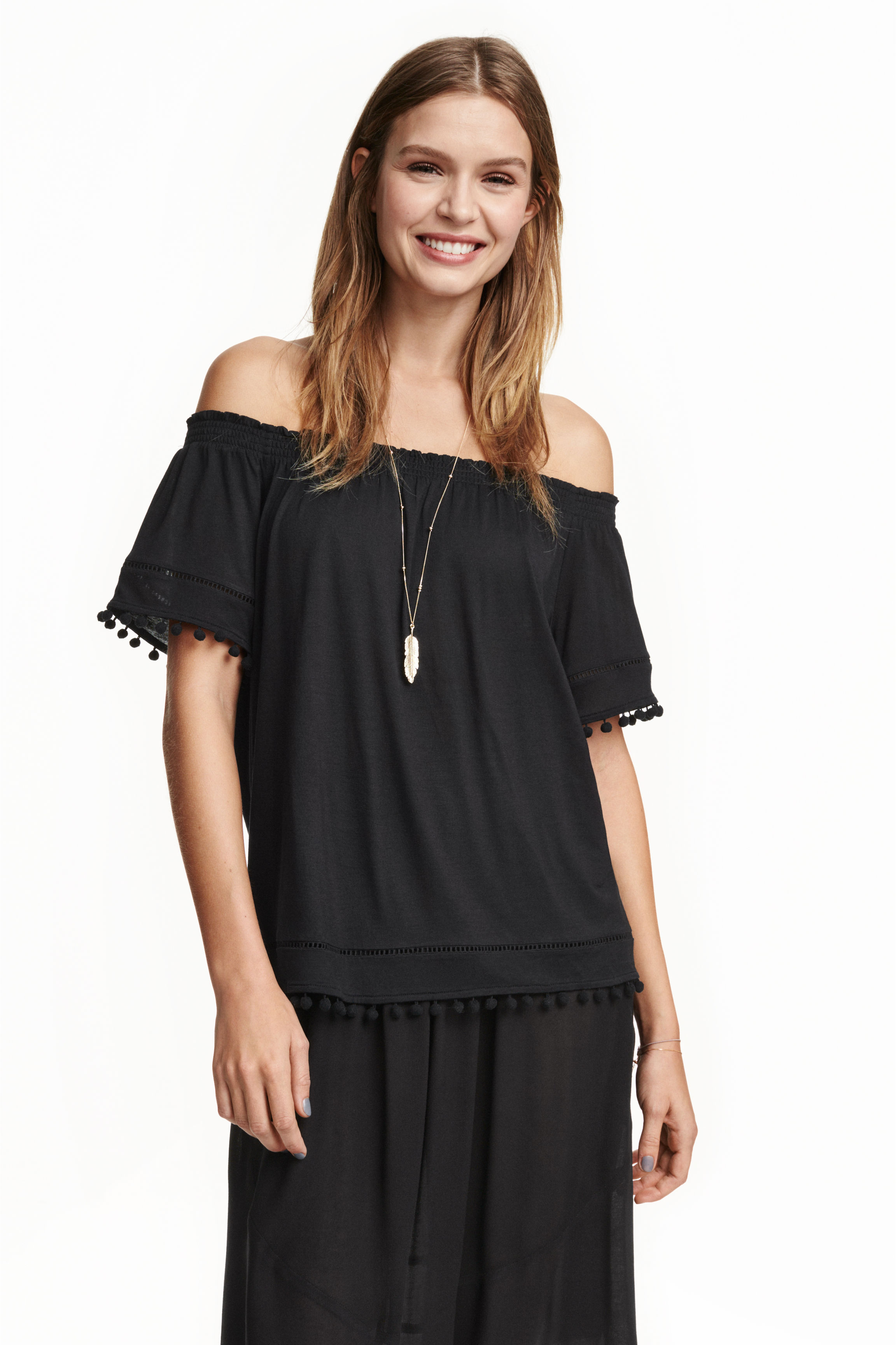 

Блуза H& 0381648  черный, Блуза H&M 0381648 M черный