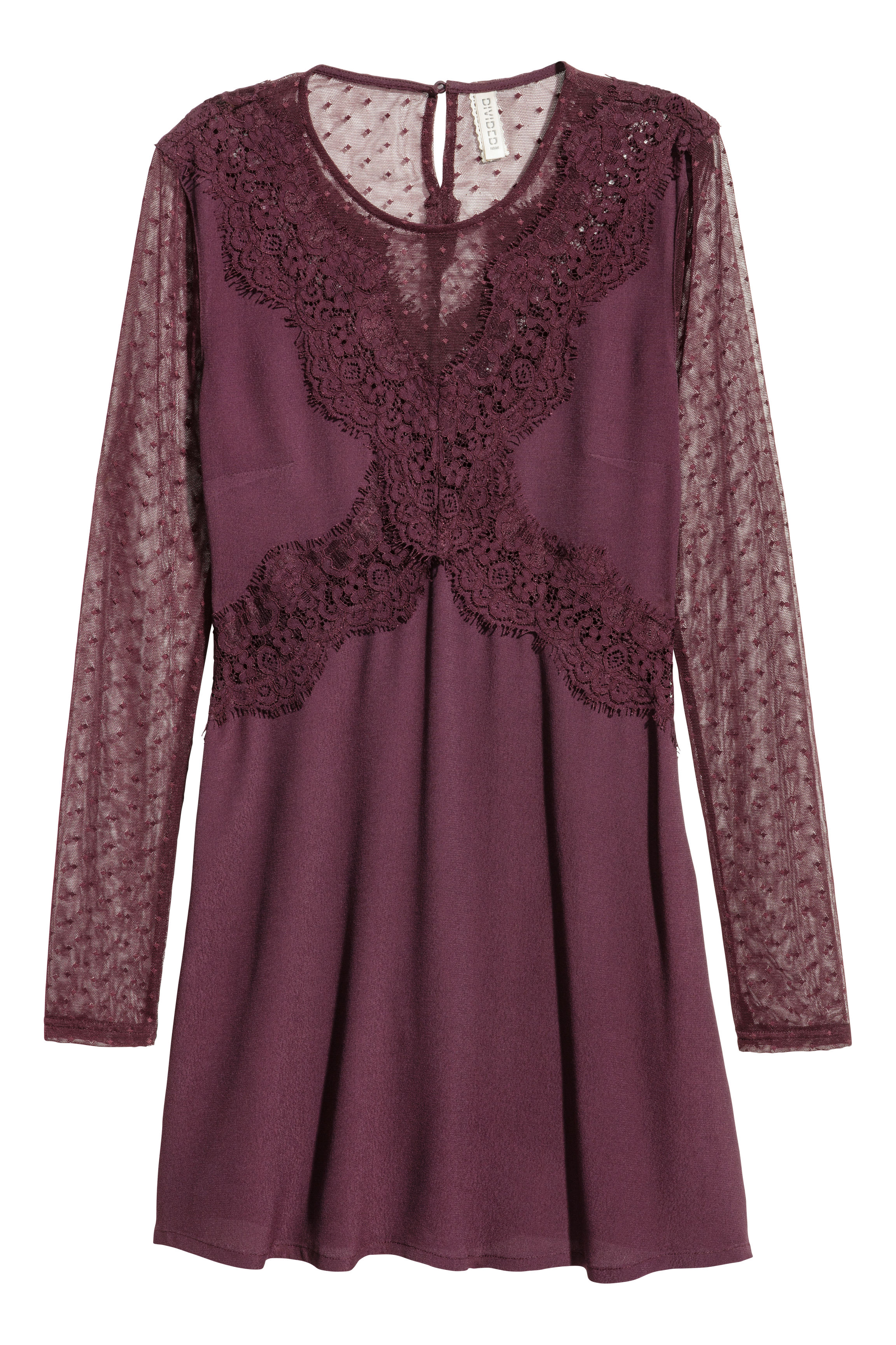 

Платье H&M 0437129  бордовый, Платье H&M 0437129 46 бордовый