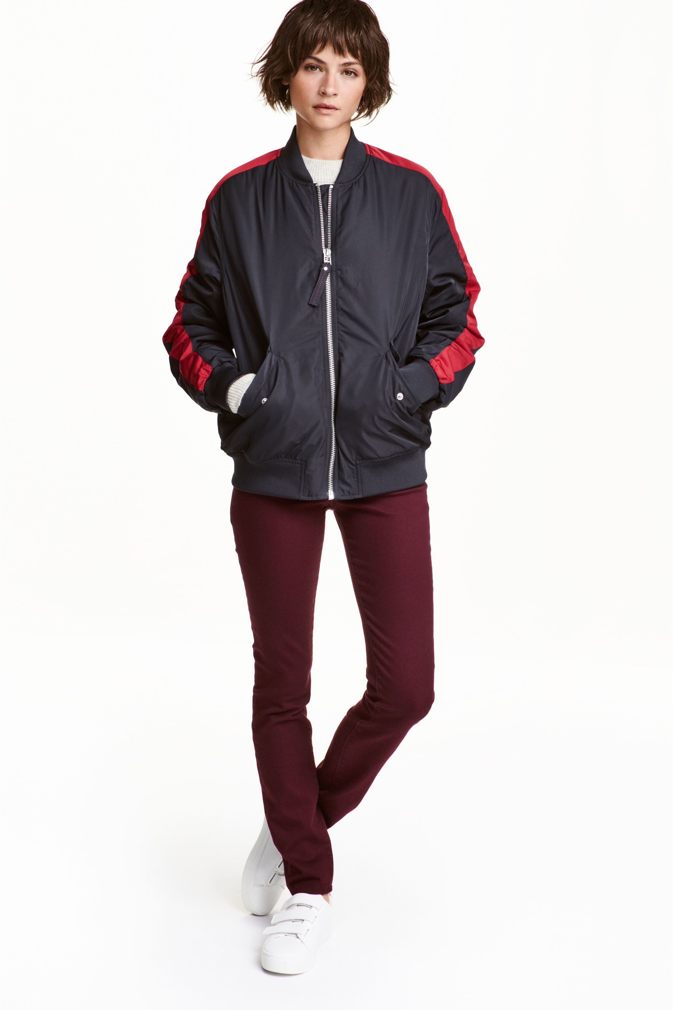 

Джинсы H&M 0405604  бордовый, Джинсы H&M 0405604 36 бордовый