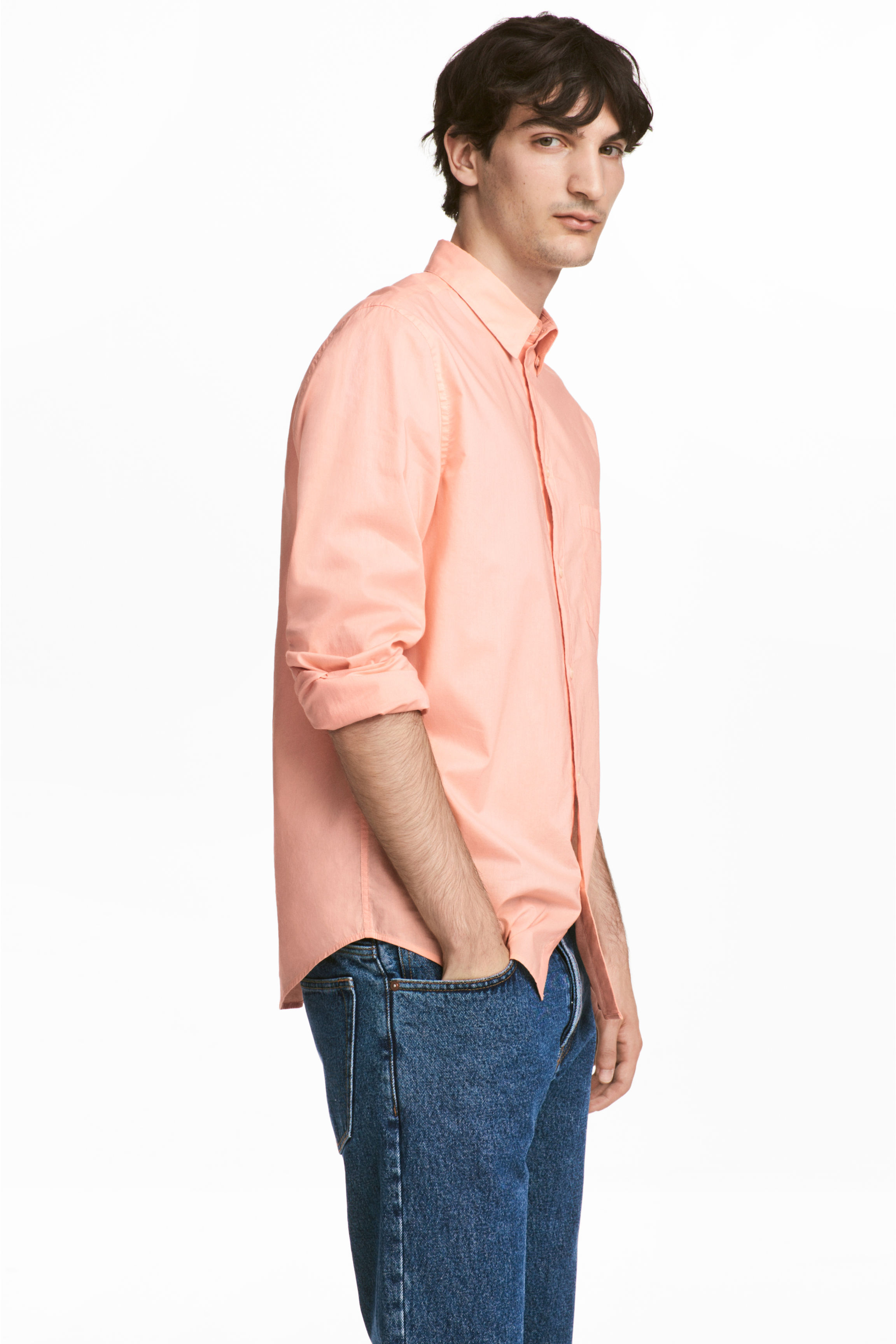 

Рубашка H& 0501619  розовый, Рубашка H&M 0501619 M розовый
