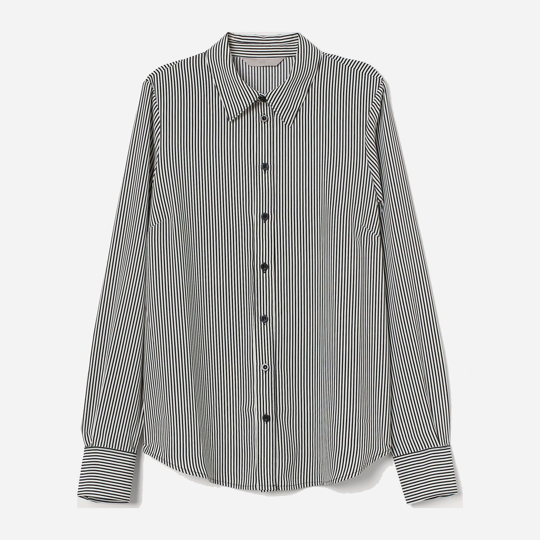 

Рубашка H&M 8894602sm  Черная с белым, Рубашка H&M 8894602sm 42 Черная с белым