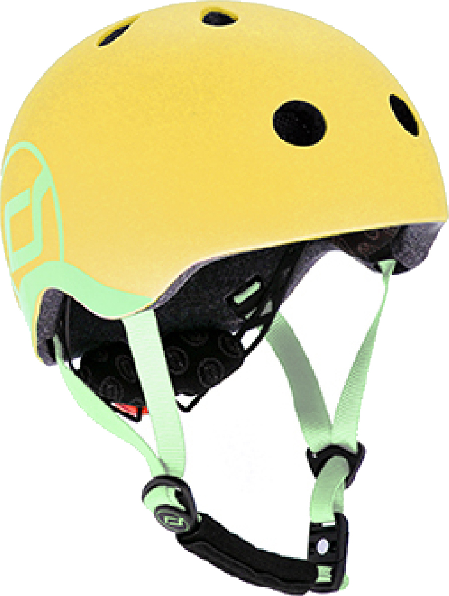 Акция на Защитный детский шлем Scoot and Ride с фонариком 45-51 см Лимон (XXS/XS) (SR-181206-LEMON) от Rozetka UA