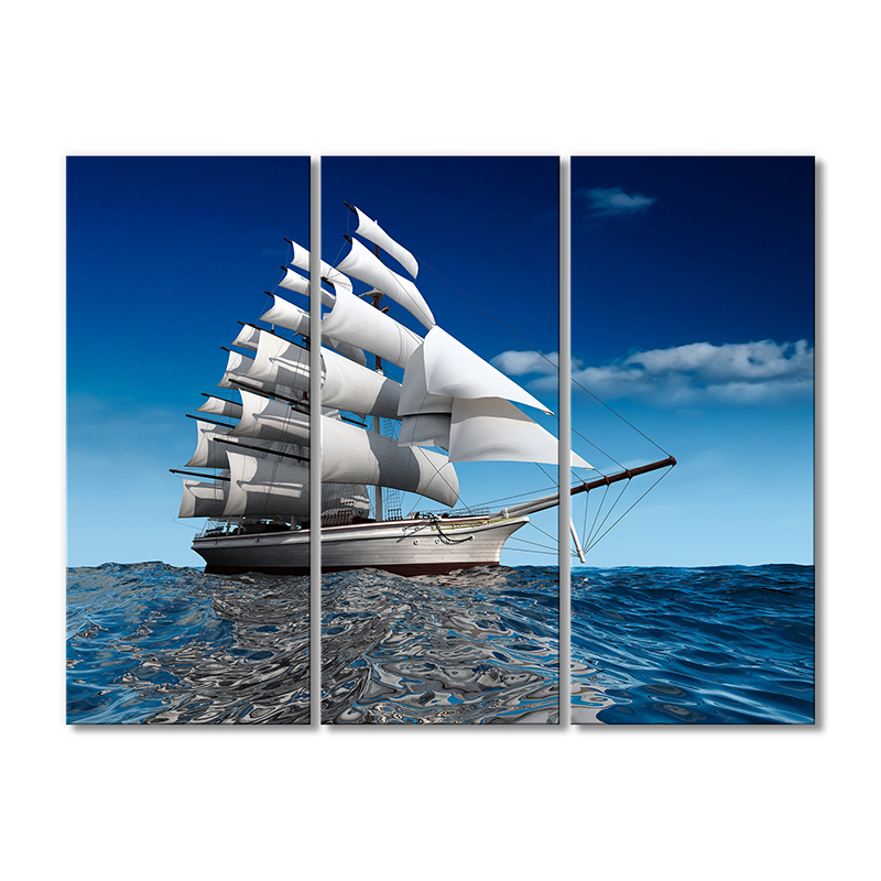 

Модульная картина Artel «В море корабль с парусами» 3 модуля 90x135 см