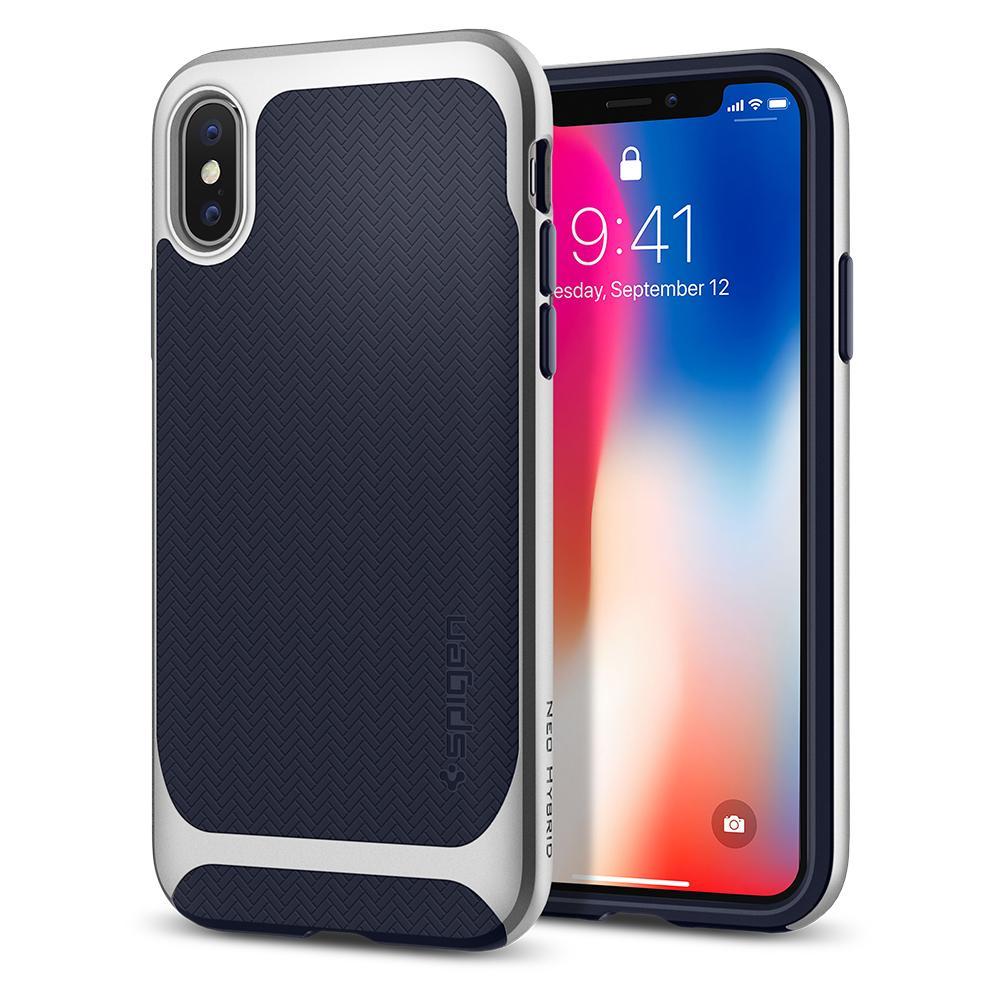 

Чехол Spigen для iPhone X Neo Hybrid Satin Silver