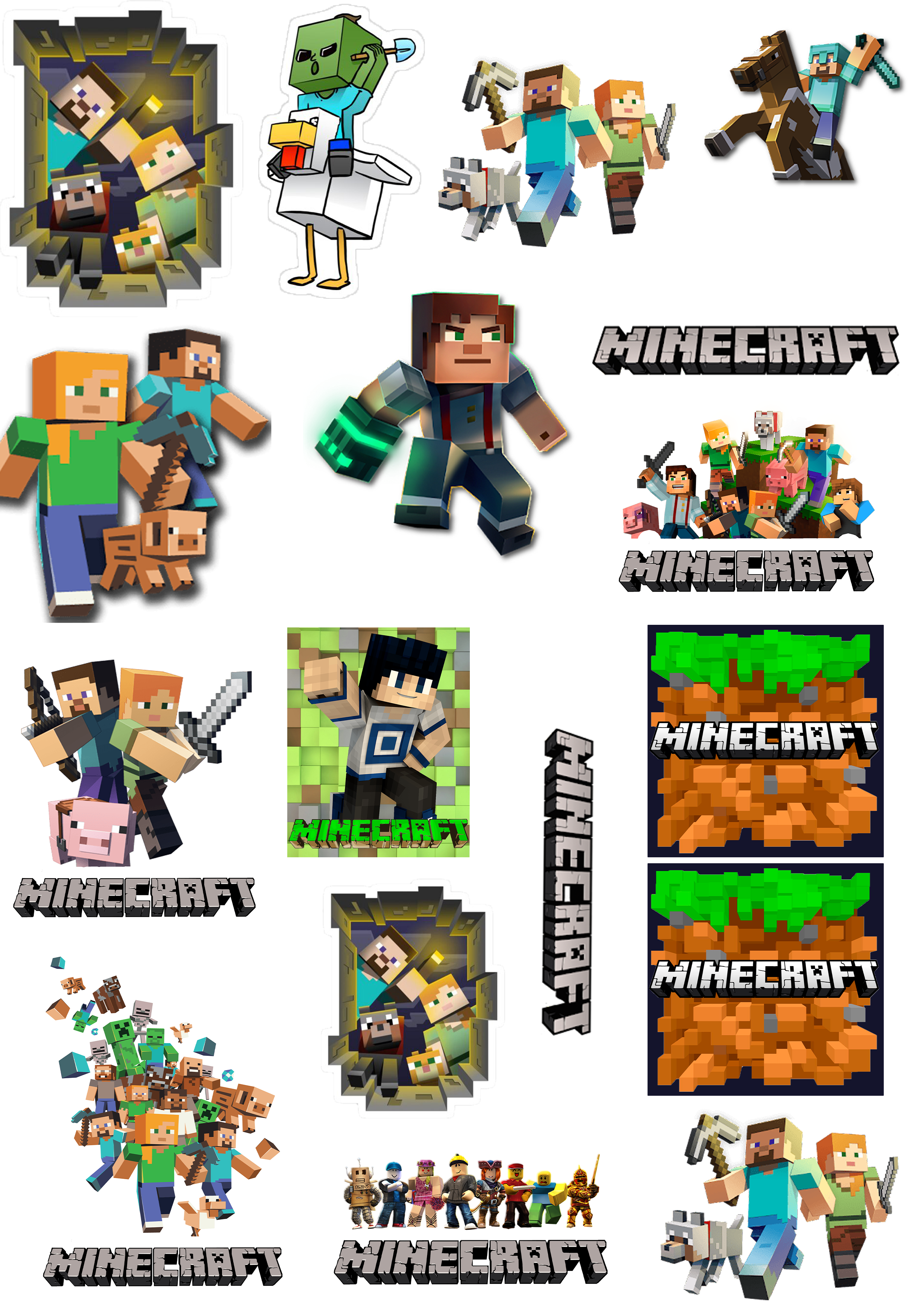 

Набор наклеек на одежду "А4" (16 шт) MINECRAFT (МАЙНКРАФТ) Разноцветный AZ4TTNDTF