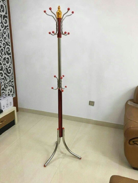 

Напольная стойка-вешалка для одежды Coat Rack 185 см, Silver/Red