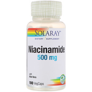 

Витамины и минералы Solaray Niacinamide 500 мг 100 вег. капсул (445262)