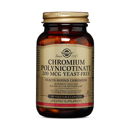 

Витамины и минералы Solgar Chromium Polynicotinate 200 мкг 100 вег. капсул (445272)