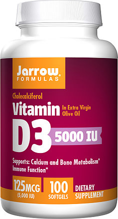 

Витамины и минералы Jarrow Formulas Vitamin D3 125 мкг 100 гель. капсул (444845)
