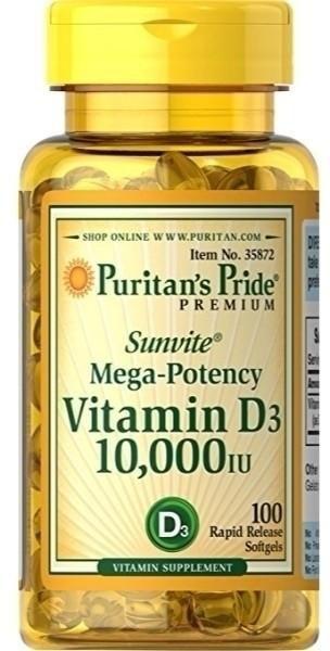 

Витамины и минералы Puritans pride Vitamin D3 10.000 IU 100 софт (445201)