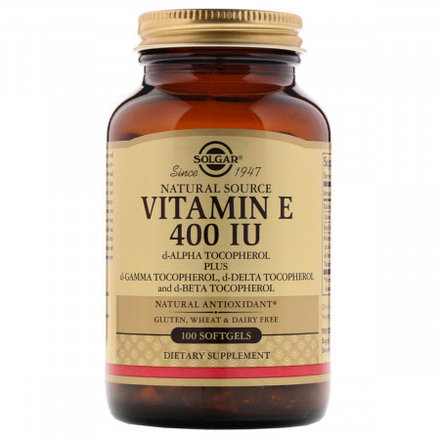 

Витамины и минералы Solgar Vitamin E 400 IU 100 гель. капсул (445305)