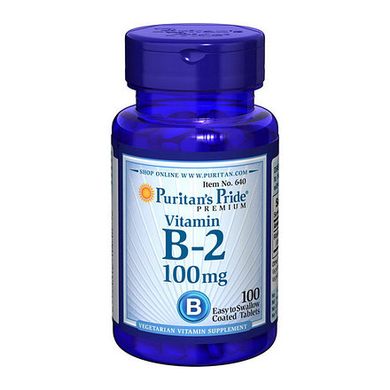 

Витамины и минералы Puritans Pride Vitamin B-2 100 мг 100 таблеток (445178)