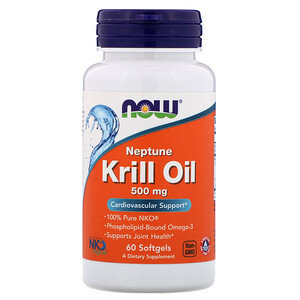 

Витамины и минералы Now Foods Krill Oil 500 мг 60 гель. капсул (444910)