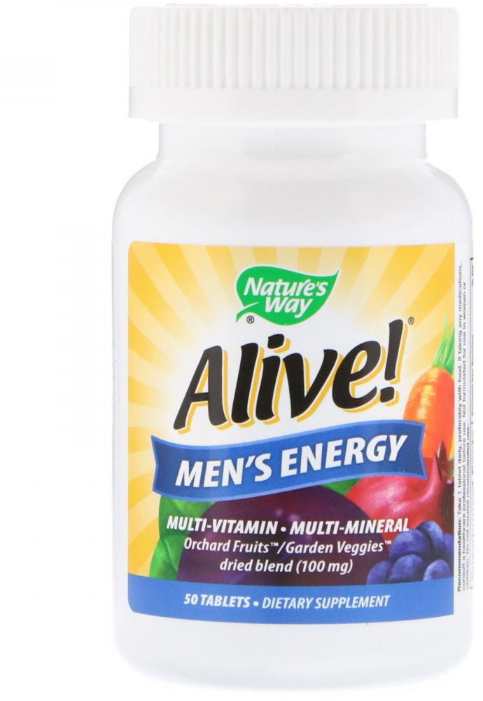 

МультиВитамины и минералы для мужчин Nature's Way Alive Men's Energy Multivitamin-Multimineral 50 таблеток (446190)