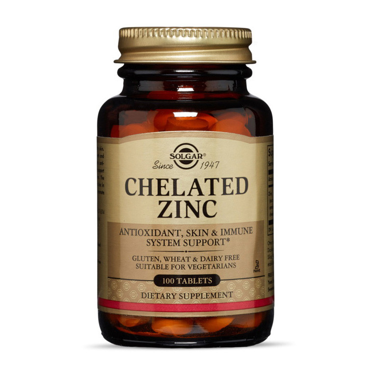 

Цинк Solgar Chelated Zinc 100 таблеток (447434)